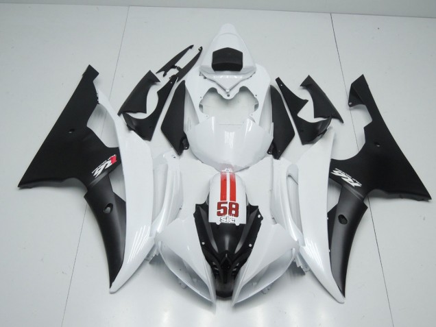 58 Sic Blanc & Noir 08-16 Yamaha R6 Carénage 58 Sic Blanc & Noir 08-16 Yamaha R6 Carénage