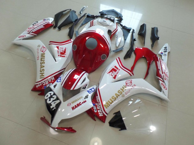 634 Blanc & Rouge 12-16 Honda CBR1000RR Carénage 634 Blanc & Rouge 12-16 Honda CBR1000RR Carénage