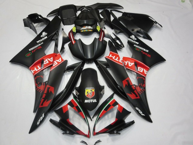 Abarth Noir Mat 06-07 Yamaha R6 Carénage Abarth Noir Mat 06-07 Yamaha R6 Carénage