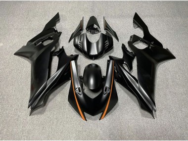 Accents Noir Mat & Orange 17-21 Yamaha R6 Carénage