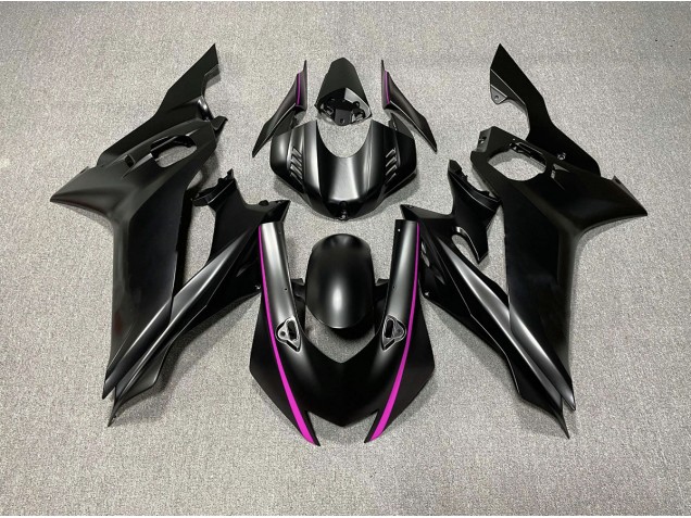 Accents Noir Mat & Rose 17-21 Yamaha R6 Carénage Accents Noir Mat & Rose 17-21 Yamaha R6 Carénage