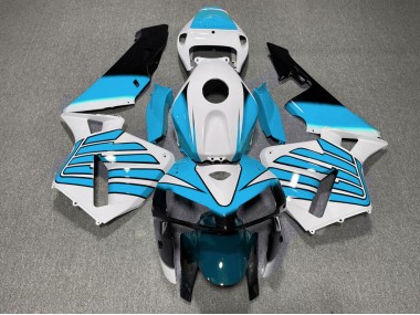 Ailes Bleu Clair & Blanches 05-06 Honda CBR600RR Carénage