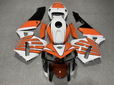 Ailes Orange & Blanches 05-06 Honda CBR600RR Carénage