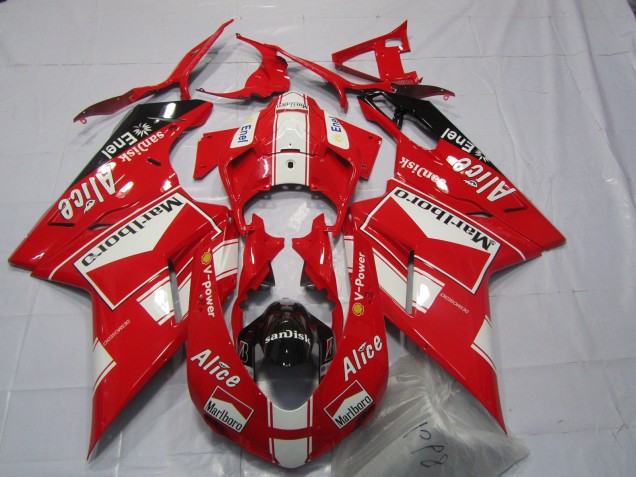 Alice & Marlboro 07-14 Ducati 848 1098 1198 Carénage Alice & Marlboro 07-14 Ducati 848 1098 1198 Carénage