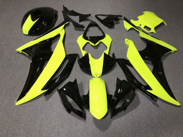 Alta Visibilità E Nero Personalizzato 08-16 Yamaha R6 Carénage Alta Visibilità E Nero Personalizzato 08-16 Yamaha R6 Carénage