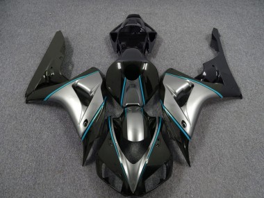Argent Avec Rayures Bleues 06-07 Honda CBR1000RR Carénage