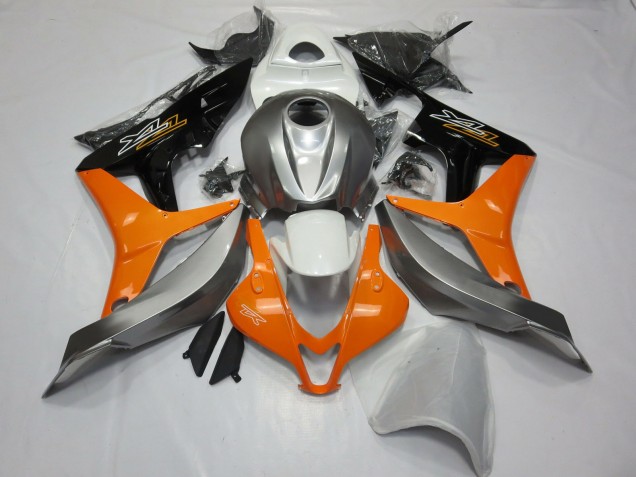 Argent Blanc & Orange 07-08 Honda CBR600RR Carénage Argent Blanc & Orange 07-08 Honda CBR600RR Carénage