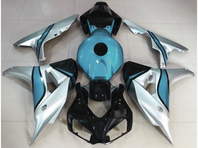 Argent & Bleu Clair Personnalisé 06-07 Honda CBR1000RR Carénage Argent & Bleu Clair Personnalisé 06-07 Honda CBR1000RR Carénage