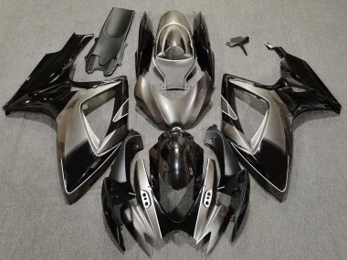 Argent Foncé & Noir 06-07 Suzuki GSXR 600-750 Carénage