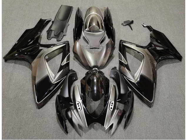 Argent Foncé & Noir 06-07 Suzuki GSXR 600-750 Carénage Argent Foncé & Noir 06-07 Suzuki GSXR 600-750 Carénage
