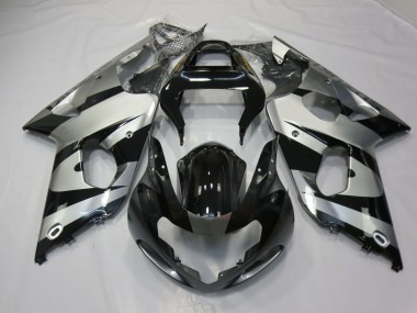 Argent & Noir 00-02 Suzuki GSXR 1000 Carénage