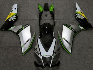 Argent Pirelli & Vert 10-15 Aprilia RSV4 1000 Carénage