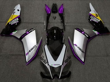 Argent Pirelli & Violet 10-15 Aprilia RSV4 1000 Carénage