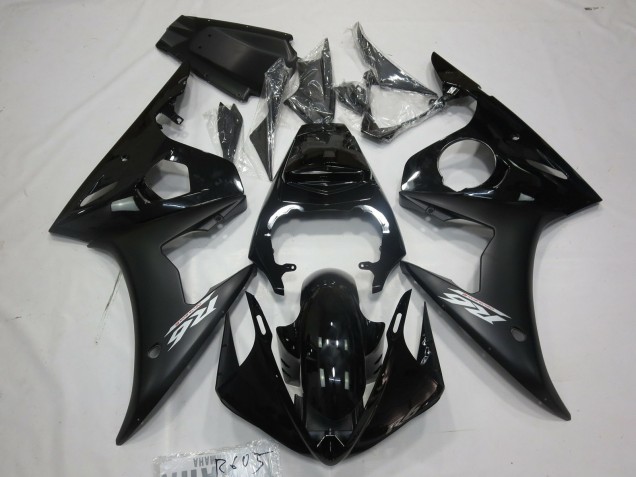 Autocollant Blanc Noir Mat 05 Yamaha R6 Carénage Autocollant Blanc Noir Mat 05 Yamaha R6 Carénage
