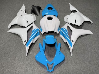 Bande Latérale Bleu Clair & Blanche 09-12 Honda CBR600RR Carénage