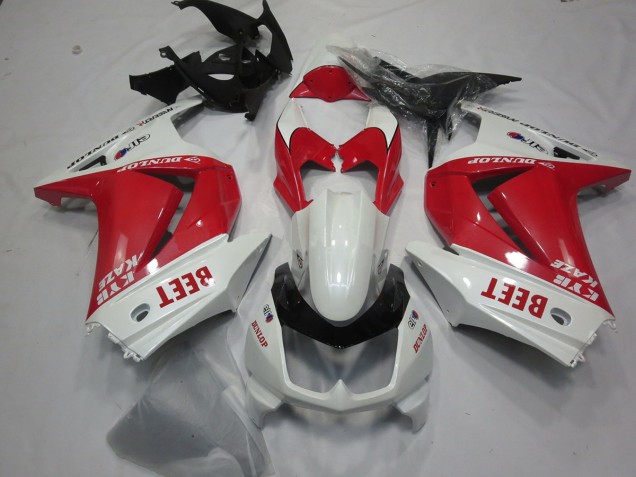 Beet Rouge & Blanche 08-12 Kawasaki Ninja 250 Carénage Beet Rouge & Blanche 08-12 Kawasaki Ninja 250 Carénage