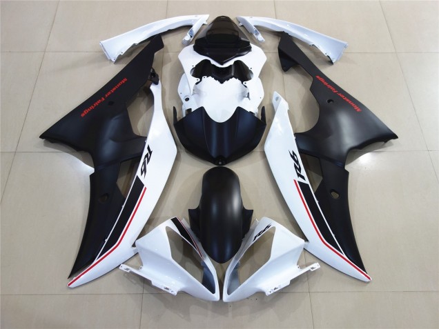 Blanc Avec Style Noir Personnalisé OEM 08-16 Yamaha R6 Carénage Blanc Avec Style Noir Personnalisé OEM 08-16 Yamaha R6 Carénage
