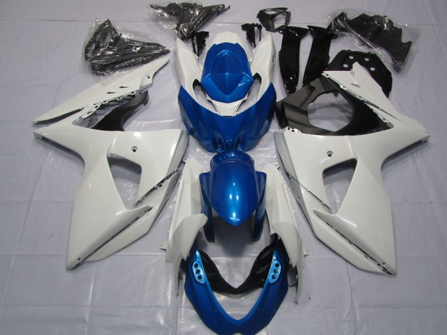 Blanc & Bleu 09-16 Suzuki GSXR 1000 Carénage