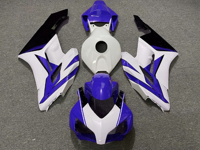 Blanc Bleu Foncé & Noir Brillant 04-05 Honda CBR1000RR Carénage Blanc Bleu Foncé & Noir Brillant 04-05 Honda CBR1000RR Carénage