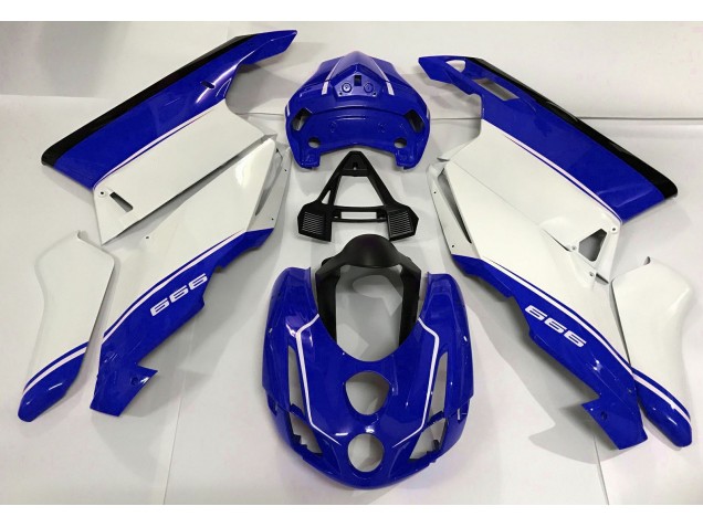 Blanc Bleu & Noir 03-04 Ducati 749 999 Carénage Blanc Bleu & Noir 03-04 Ducati 749 999 Carénage