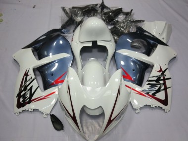 Blanc & Bleu Poussiéreux 97-07 Suzuki GSXR 1300 Carénage