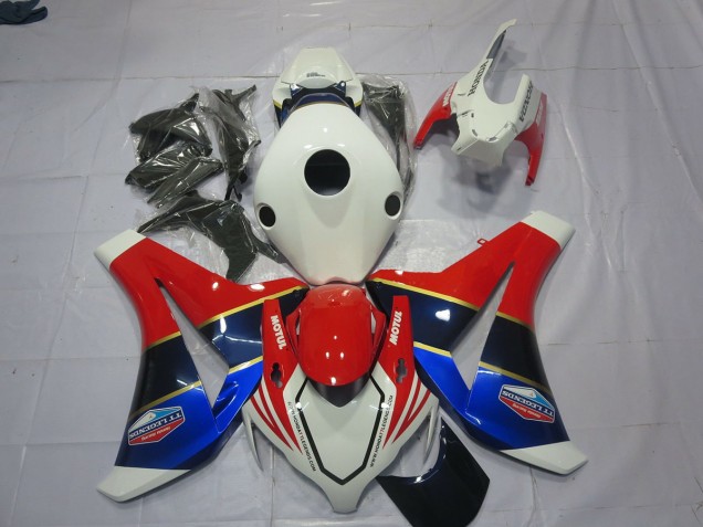 Blanc Bleu & Rouge 08-11 Honda CBR1000RR Carénage Blanc Bleu & Rouge 08-11 Honda CBR1000RR Carénage