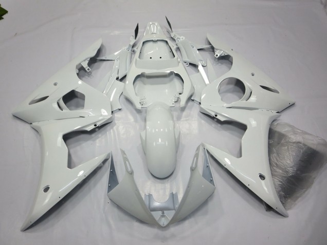 Blanc Brillant 05 Yamaha R6 Carénage Blanc Brillant 05 Yamaha R6 Carénage