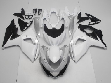 Blanc Brillant & Argent 09-16 Suzuki GSXR 1000 Carénage