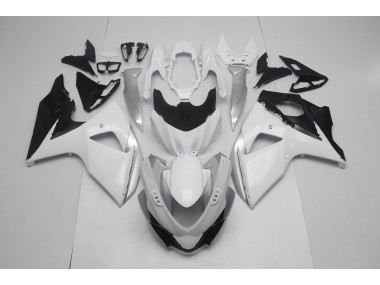 Blanc Brillant & Argent 09-16 Suzuki GSXR 1000 Carénage