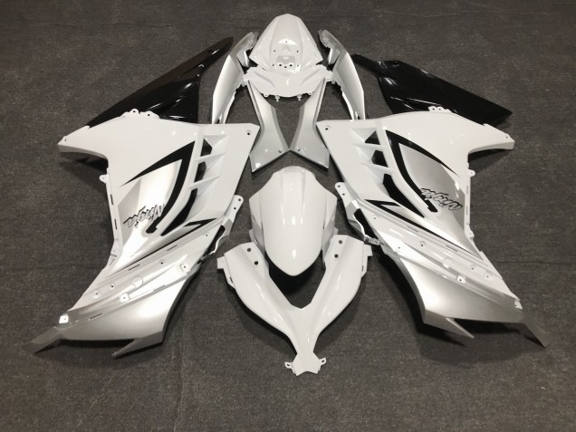 Blanc Brillant & Argent 13-18 Kawasaki Ninja 300 Carénage