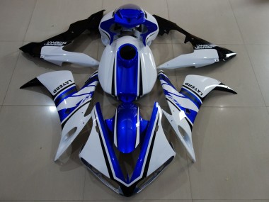 Blanc Brillant & Bleu 04-06 Yamaha R1 Carénage