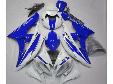 Blanc Brillant & Bleu 06-07 Yamaha R6 Carénage
