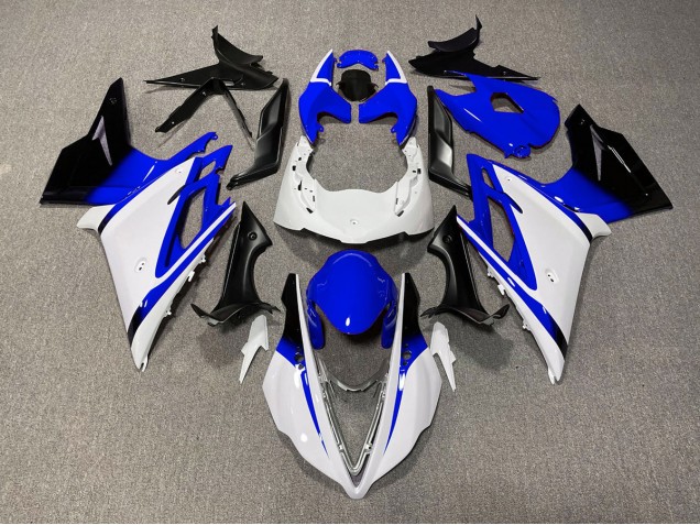 Blanc Brillant & Bleu 13-16 Triumph Daytona 675 Carénage Blanc Brillant & Bleu 13-16 Triumph Daytona 675 Carénage