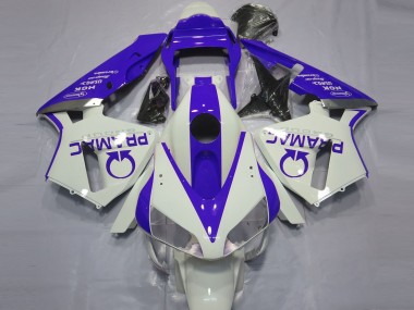 Blanc Brillant & Bleu Pramac 03-04 Honda CBR600RR Carénage