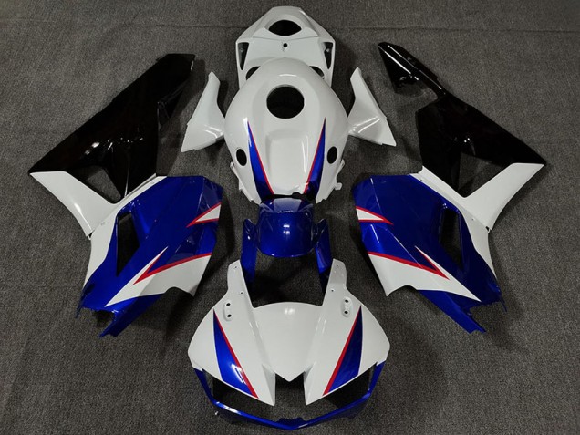 Blanc Brillant & Bleu Profond 13-23 Honda CBR600RR Carénage Blanc Brillant & Bleu Profond 13-23 Honda CBR600RR Carénage