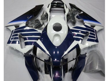 Blanc Brillant & Fondu Bleu 03-04 Honda CBR600RR Carénage