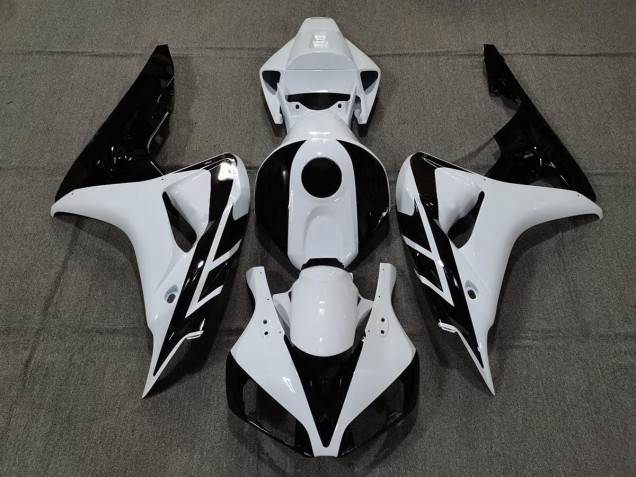Blanc Brillant & Noir 06-07 Honda CBR1000RR Carénage Blanc Brillant & Noir 06-07 Honda CBR1000RR Carénage