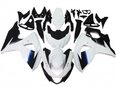 Blanc Brillant & Noir 09-16 Suzuki GSXR 1000 Carénage
