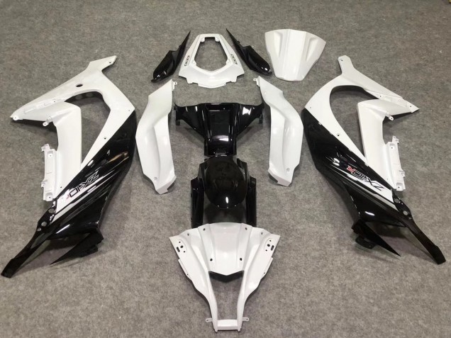 Blanc Brillant / Noir 11-15 Kawasaki ZX10R Carénage Blanc Brillant / Noir 11-15 Kawasaki ZX10R Carénage