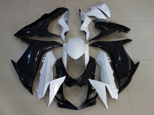 Blanc Brillant & Noir 11-24 Suzuki GSXR 600-750 Carénage Blanc Brillant & Noir 11-24 Suzuki GSXR 600-750 Carénage
