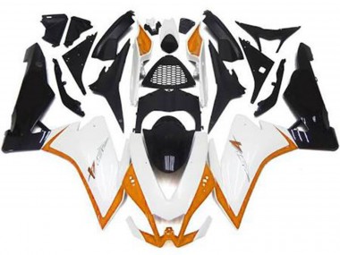 Blanc Brillant & Orange 10-15 Aprilia RSV4 1000 Carénage