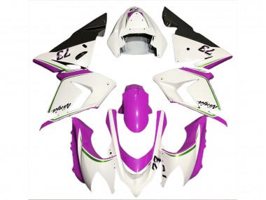 Blanc Brillant & Rose 04-05 Kawasaki ZX10R Carénage