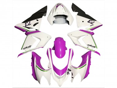 Blanc Brillant & Rose 04-05 Kawasaki ZX10R Carénage