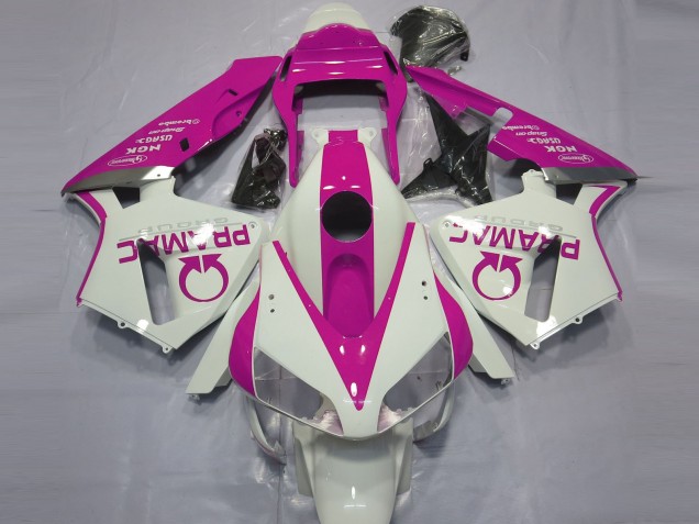 Blanc Brillant & Rose Pramac 03-04 Honda CBR600RR Carénage Blanc Brillant & Rose Pramac 03-04 Honda CBR600RR Carénage