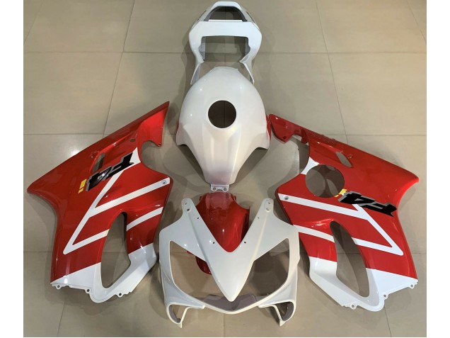 Blanc Brillant & Rouge 01-03 Honda CBR600 F4i Carénage Blanc Brillant & Rouge 01-03 Honda CBR600 F4i Carénage