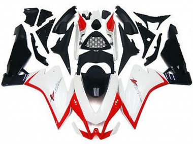 Blanc Brillant & Rouge 10-15 Aprilia RSV4 1000 Carénage