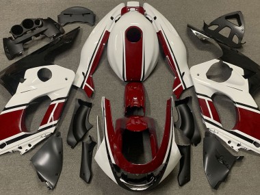 Blanc Brillant & Rouge Foncé 98-07 Yamaha YZF600 Carénage