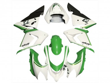 Blanc Brillant & Vert 04-05 Kawasaki ZX10R Carénage