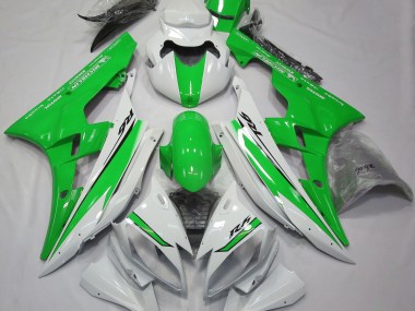 Blanc Brillant & Vert 06-07 Yamaha R6 Carénage