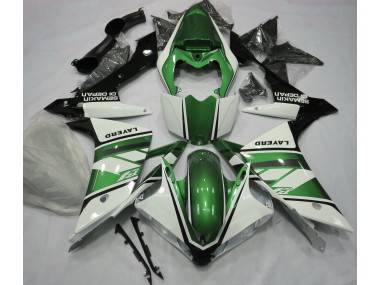 Blanc Brillant & Vert 07-08 Yamaha R1 Carénage